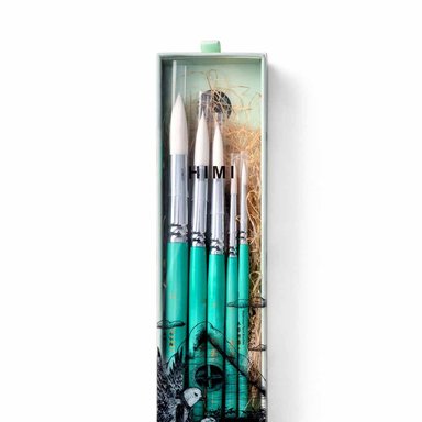 HIMI - MIYA LITTLE BIRD SET DE 5 PINCELES ACUARELA VERDE - 1