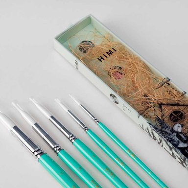 HIMI - MIYA LITTLE BIRD SET DE 5 PINCELES ACUARELA VERDE - 4