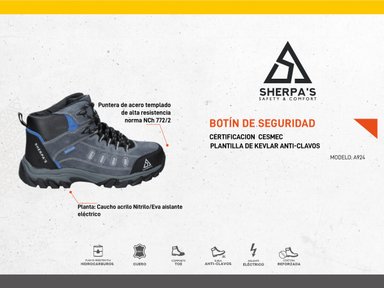 ZAPATO DE SEGURIDAD HOMBRE SHERPA'S - A924 - 6