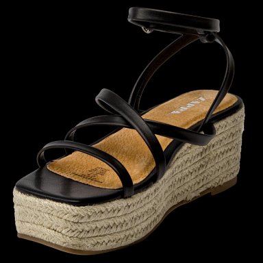 SANDALIAS MUJER ZAPPA CUERO NEGRO CASUAL I389 - 5