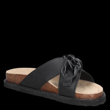 SANDALIAS MUJER ZAPPA CUERO NEGRO CASUAL I371 - 1