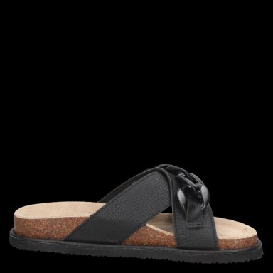 SANDALIAS MUJER ZAPPA CUERO NEGRO CASUAL I371 - 2