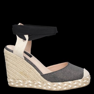 ALPARGATAS MUJER POLLINI TEXTIL CASUAL I573 NEGRO - 1