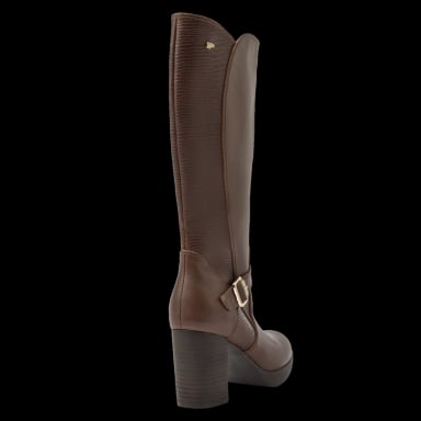 BOTAS MUJER 16 HRS CUERO MARRÓN CASUAL M086 - 3