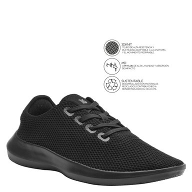 ZAPATILLA CASUAL HOMBRE 16 HRS - L192 | NEGRO - 6