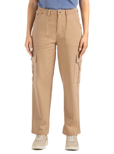 PANTALON MUJER CARGO VESTIR CASUAL PANAMA JACK - PJM012M | MARRON CLARO - 1