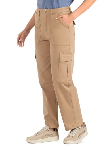 PANTALON MUJER CARGO VESTIR CASUAL PANAMA JACK - PJM012M | MARRON CLARO - 4