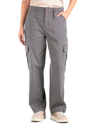 PANTALON MUJER CARGO VESTIR CASUAL PANAMA JACK - PJM012M | GRIS - 1