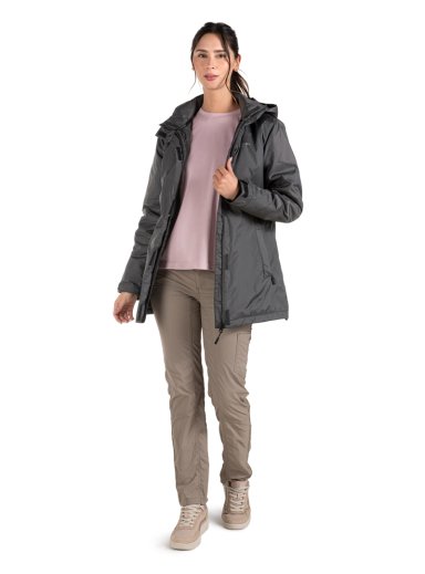 PARKA MUJER IMPERMEABLE LARGA OUTDOOR PANAMA JACK - PJM008M | GRIS - 8