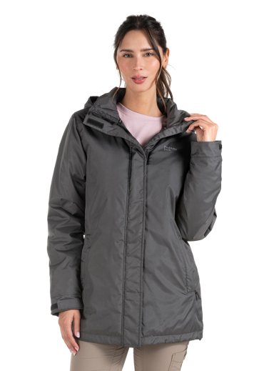 PARKA MUJER IMPERMEABLE LARGA OUTDOOR PANAMA JACK - PJM008M | GRIS - 9