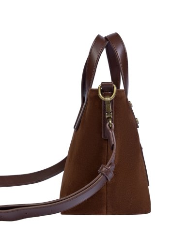 CARTERA BANDOLERA EFECTO GAMUZA ZAPPA - ZAM019X | MARRON OSCURO - 5