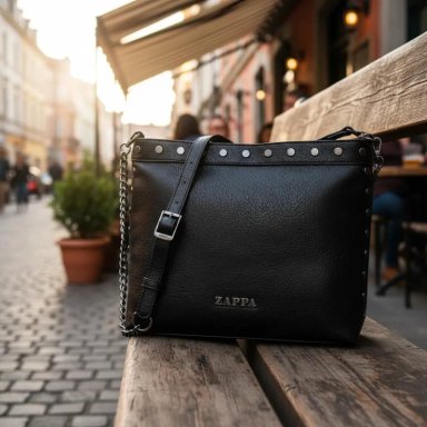CARTERA TOTE DETALLE TACHAS ZAPPA - ZAM026X | NEGRO - 6