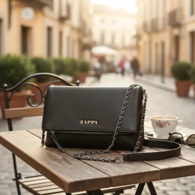 CARTERA BANDOLERA TIPO SOBRE CADENA ZAPPA - ZAM018X | NEGRO - 6