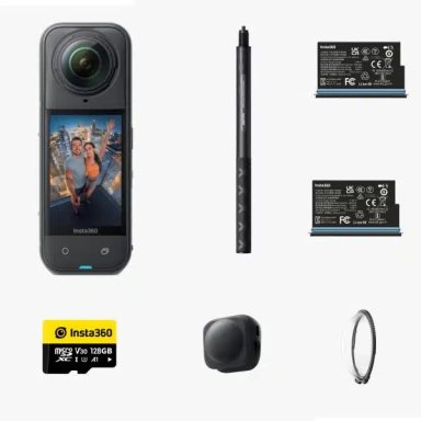KIT INSTA360 X5+MEMORIA 128 GB+SELFIE 114 CM+PROTECTORES+BATERIA EXTRA - 1