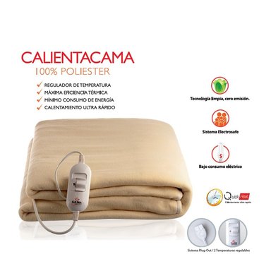 CALIENTACAMA COBERTOR INDIVIDUAL 1 PLAZA 150X80 CM - 3
