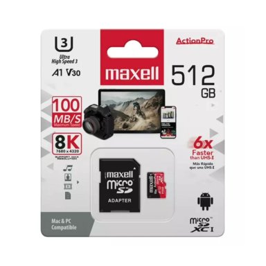 TARJETA DE MEMORIA MICRO SD 8K MAXELL 512GB - 1