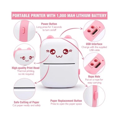 MINI IMPRESORA PORTATIL GATITA BLUETOOTH 200DPI - 3