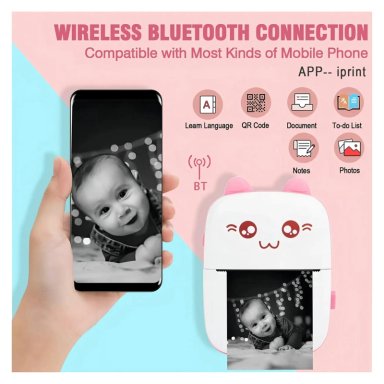 MINI IMPRESORA PORTATIL GATITA BLUETOOTH 200DPI - 4