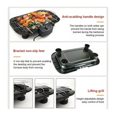 PARRILLERA ELE CTRICA 2000W ANTIADHERENTE BARBACOA - 5