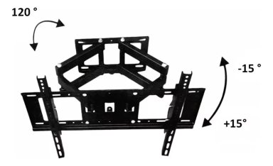 SOPORTE TV DOBLE BRAZO 32 A 85 PULGADAS 50KG - 4
