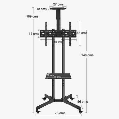 SOPORTE TV CON RUEDAS BASE PEDESTAL MÓVIL NEWO - 6