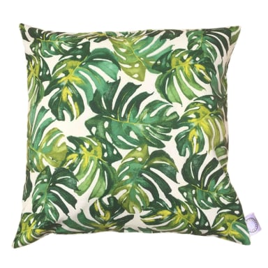 COJÍN ELIZABETH PEPER DISEÑO PLANTAS S RELLENO 50 X 50 CM ALGODÓN VERDE - 1