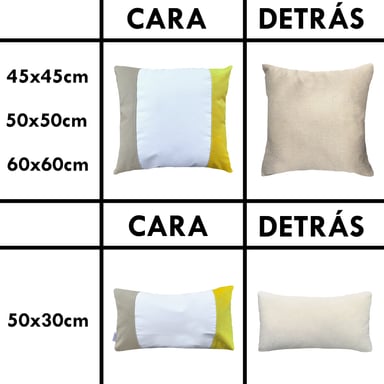 COJÍN ELIZABETH PEPER DECORATIVO ECOCUERO BLANCO BEIGE RELLENO 60 X 60 CM AMARILLO - 3