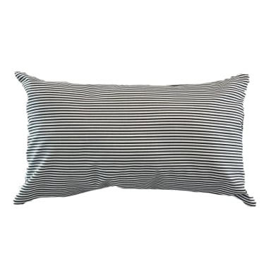 FUNDA COJIN DECORATIVO DISEÑO RAYAS GRIS 60X40 - 1
