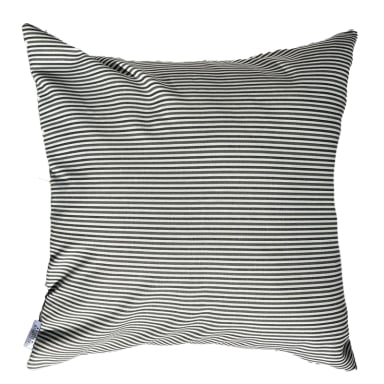 FUNDA COJIN DECORATIVO DISEÑO RAYAS GRIS 60X60 - 1