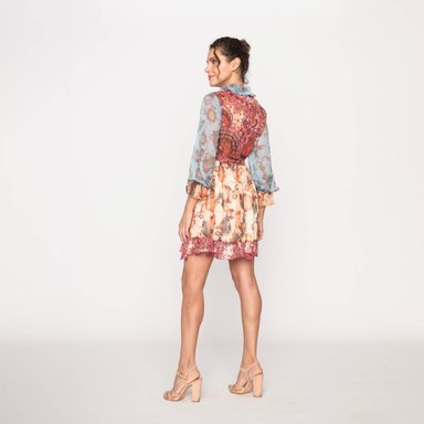 VESTIDO A LA RODILLA MUJER LE CIVETTE MULTICOLOR YANIS - 2