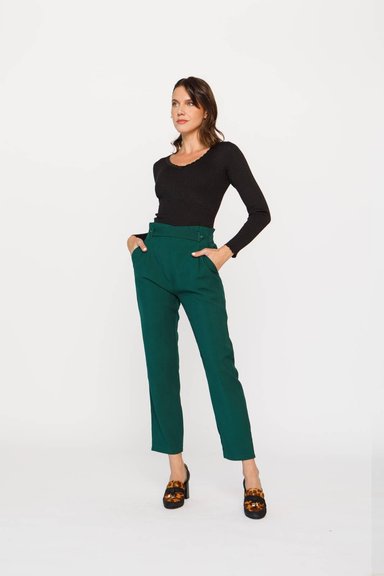 PANTALON MUJER LE CIVETTE VERDE AMIRA - 1