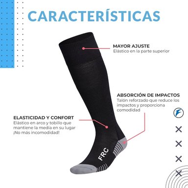 2 PARES MEDIAS DEPORTIVAS FUTBOL UNISEX FORCE FRC JUVENIL - 4
