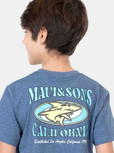 POLERA MANGA CORTA NIÑO MAUI & SONS 5P834-KV25 MC CALIFORNIA YOL AZUL - 2