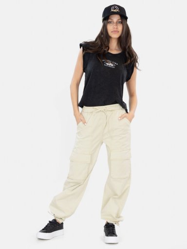 PANTALON ALGODÓN REGULAR FIT MUJER MAUI & SONS BEIGE 5N1045-WV25 PATRY - 2