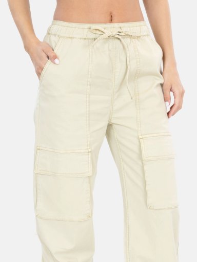 PANTALON ALGODÓN REGULAR FIT MUJER MAUI & SONS BEIGE 5N1045-WV25 PATRY - 3