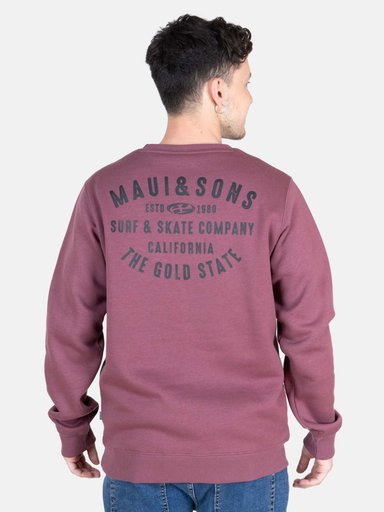 POLERÓN MANGA LARGA ALGODÓN HOMBRE MAUI & SONS ROJO CR HAWAIIAN - 2