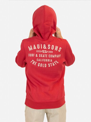 POLERON CANGURO BEACH ROJO INFANTIL MAUI AND SONS - 2