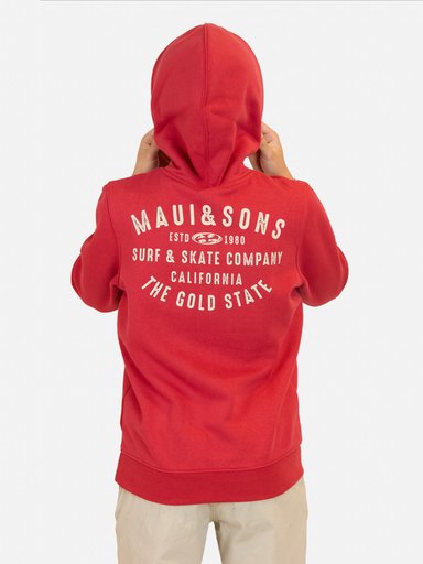 POLERON CANGURO BEACH ROJO INFANTIL MAUI AND SONS - 2