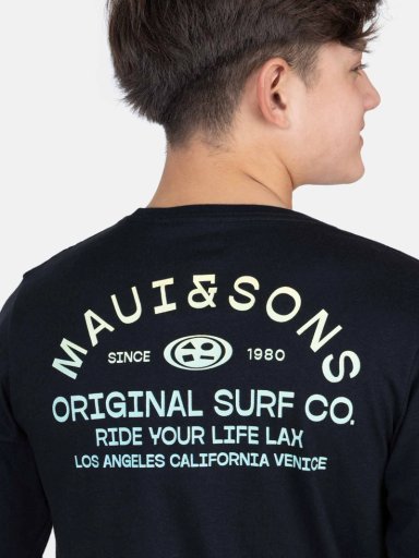 POLERA ML CLEARSUN EN COLOR NEGRO INFANTIL MAUI AND SONS - 3