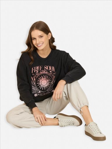 POLERON CR TROPALYA EN COLOR NEGRO MUJER MAUI AND SONS - 4