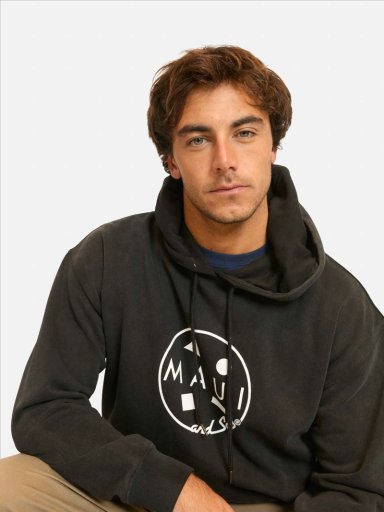 POLERON CANGURO ZENKORA EN COLOR NEGRO HOMBRE MAUI AND SONS - 3
