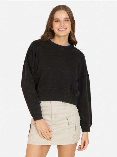 POLERON CR OLASTRA EN COLOR NEGRO MUJER MAUI AND SONS - 1