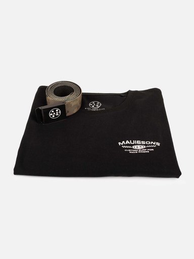 PACK POLERA CINTURON STARDUST NEGRO HOMBRE MAUI AND SONS - 4