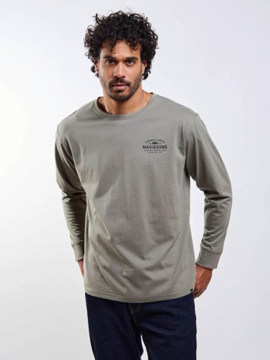 POLERA ML ELEMENTALS LY VERDE HOMBRE MAUI AND SONS - 1