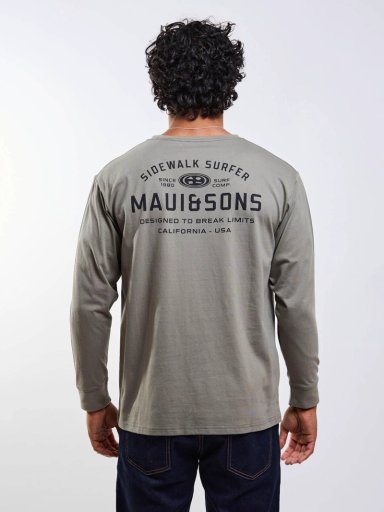POLERA ML ELEMENTALS LY VERDE HOMBRE MAUI AND SONS - 2