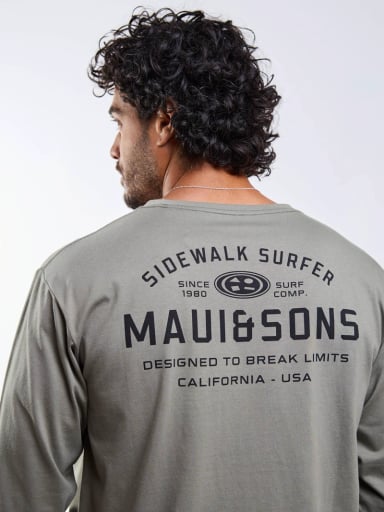POLERA ML ELEMENTALS LY VERDE HOMBRE MAUI AND SONS - 4