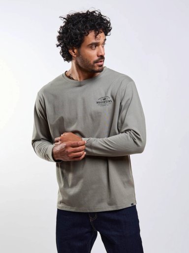 POLERA ML ELEMENTALS LY VERDE HOMBRE MAUI AND SONS - 5