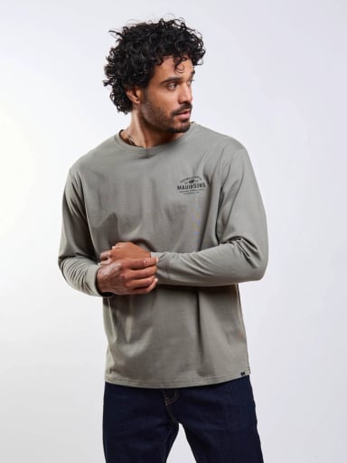 POLERA ML ELEMENTALS LY VERDE HOMBRE MAUI AND SONS - 5