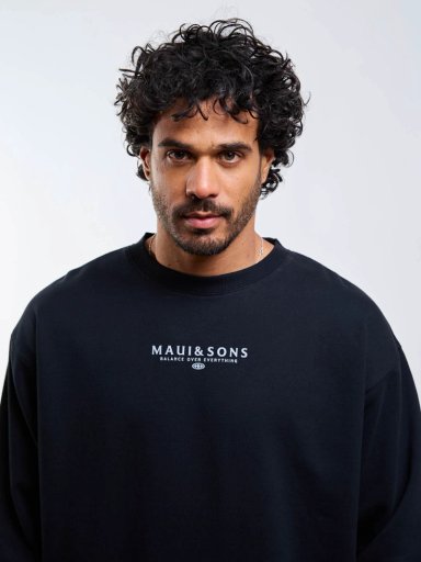 POLERON CR BALANCE CREW NEGRO HOMBRE MAUI AND SONS - 8