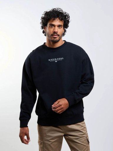 POLERON CR BALANCE CREW NEGRO HOMBRE MAUI AND SONS - 9